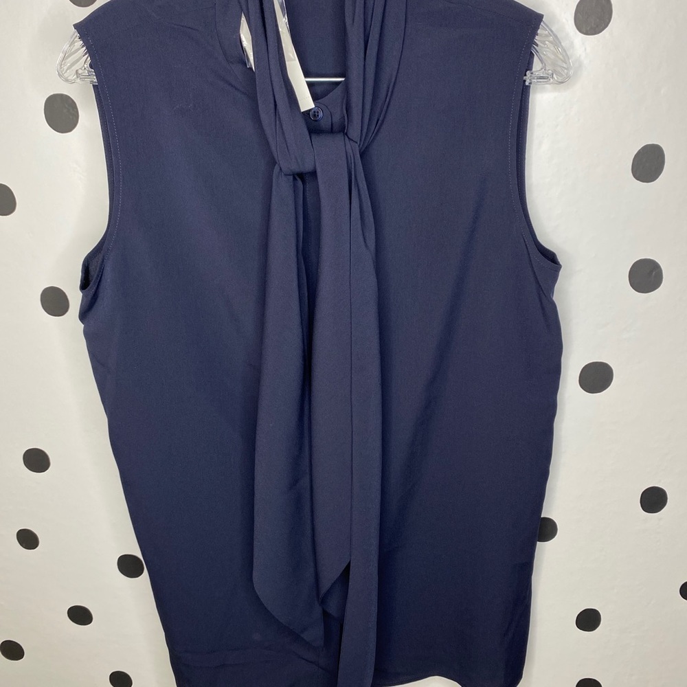 🆕TORY BURCH SLEEVELESS BOW BLOUSE SIZE 12 - Picture 5 of 14